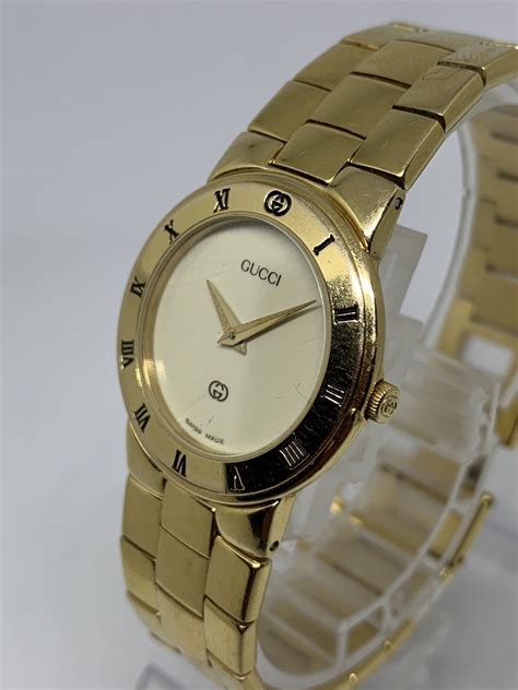 vintage gucci quartz womens silver gold rectangle watch|old Gucci watches ladies.